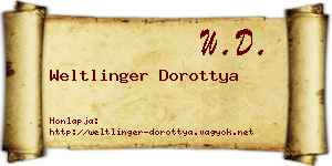 Weltlinger Dorottya névjegykártya